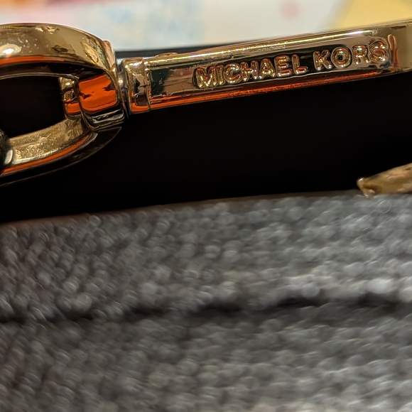 Michael Kors Studded Leather Satchel Handbag Black/Gold One Size - Picture 14 of 16